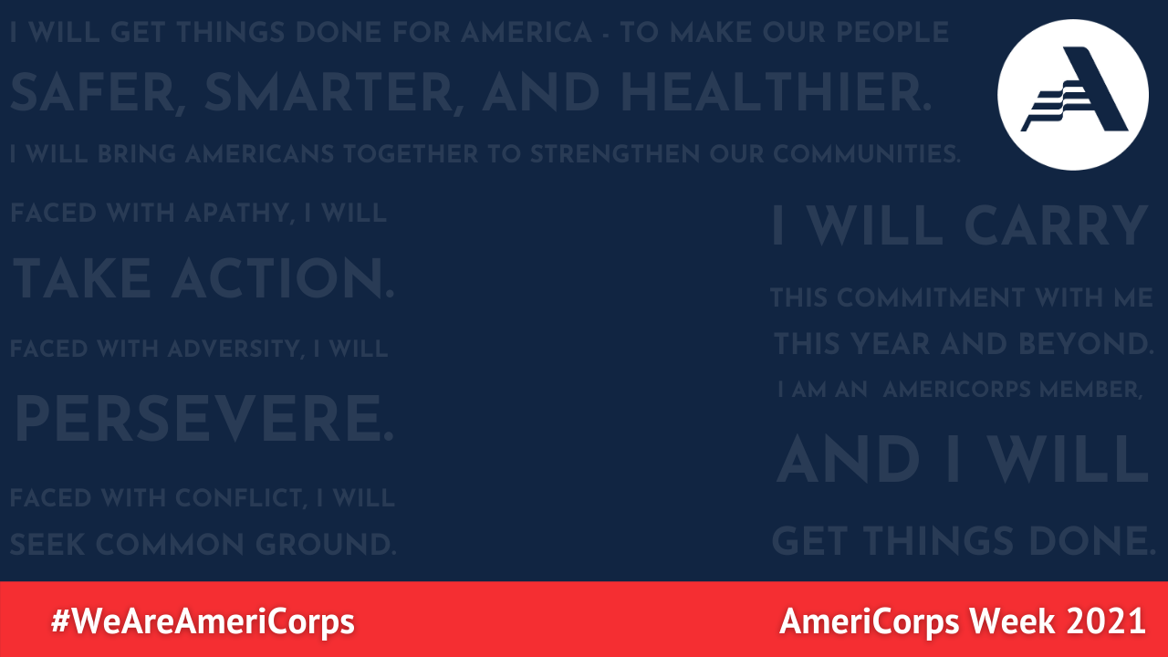 Virtual Video Background - AmeriCorps Pledge - AmeriCorps Week 2021